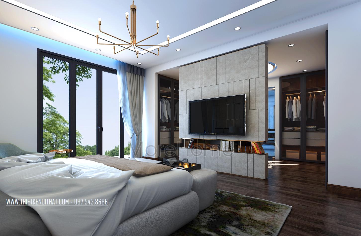 Thi công phòng ngủ khách sạn 5 sao Hà Nội